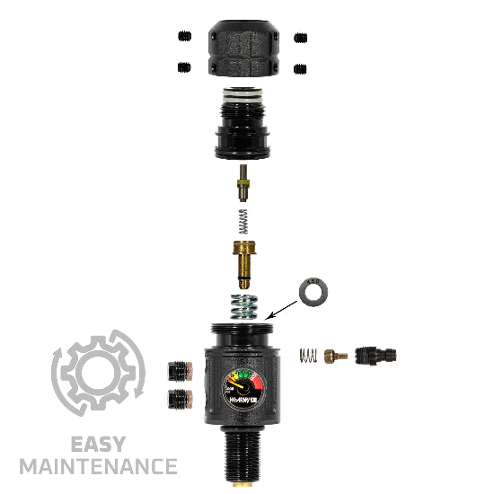 HK Army Turbine Pro Tank Regulator (Long) - Black