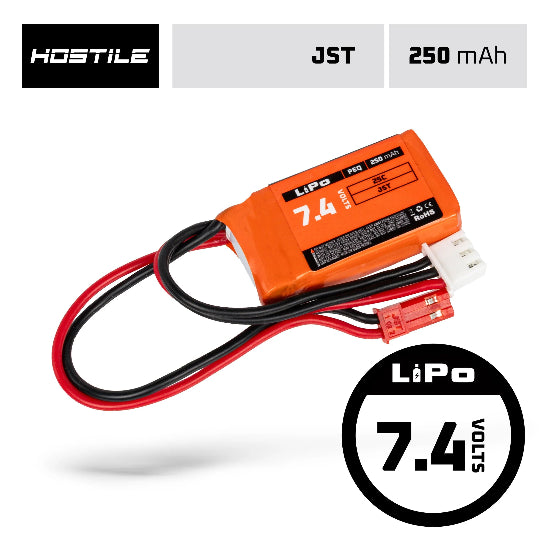 Hostile Energy 7.4v 250mAh 25C PEQ (JST Connector)