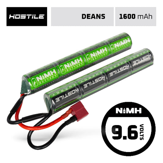 Hostile Energy NiMH Battery 9.6v 1600mAh Split (Dean Connector)