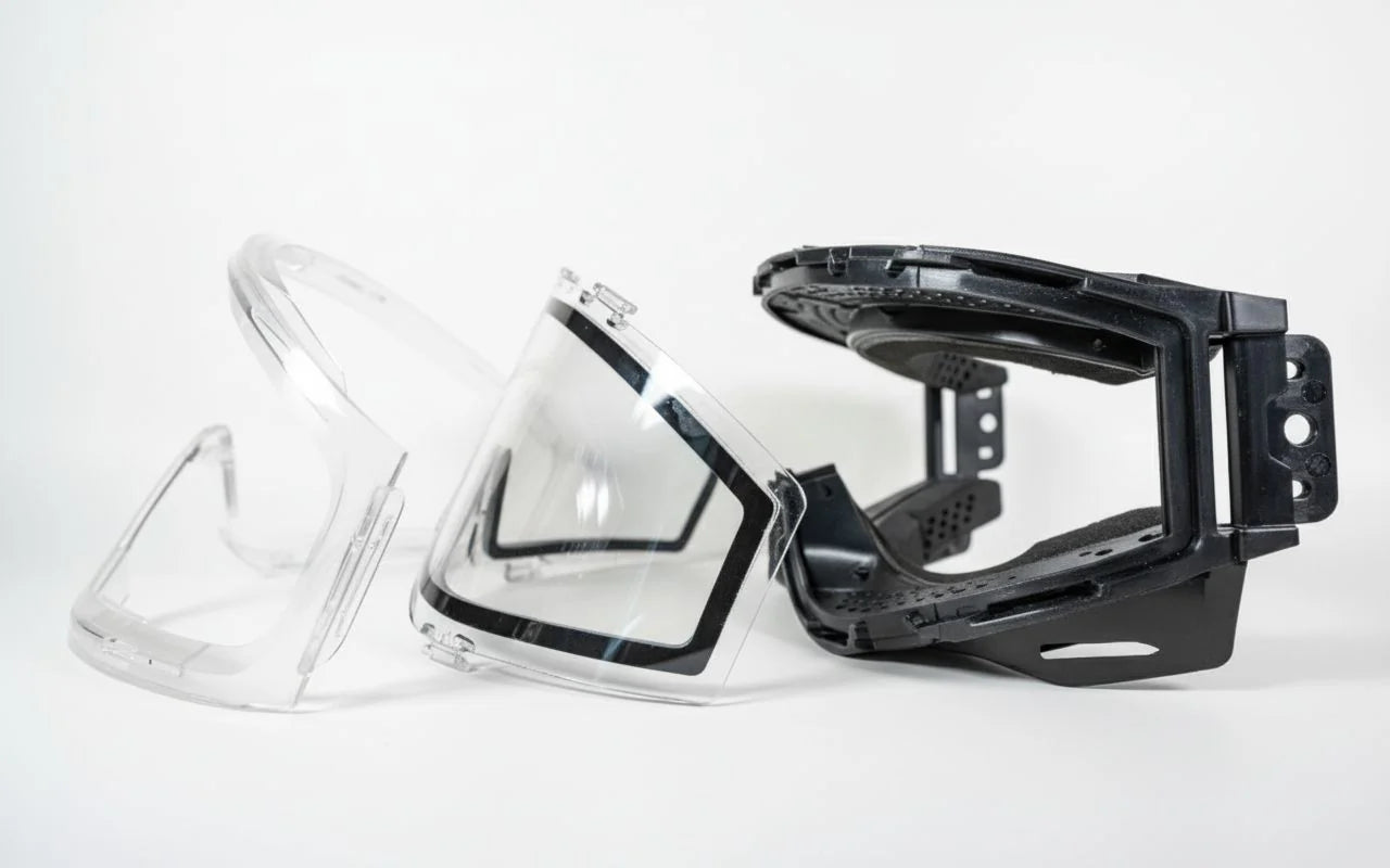 JT Spectra Proflex QLS Goggle Frame - Ice Clear with Clear Thermal Lens and Strap