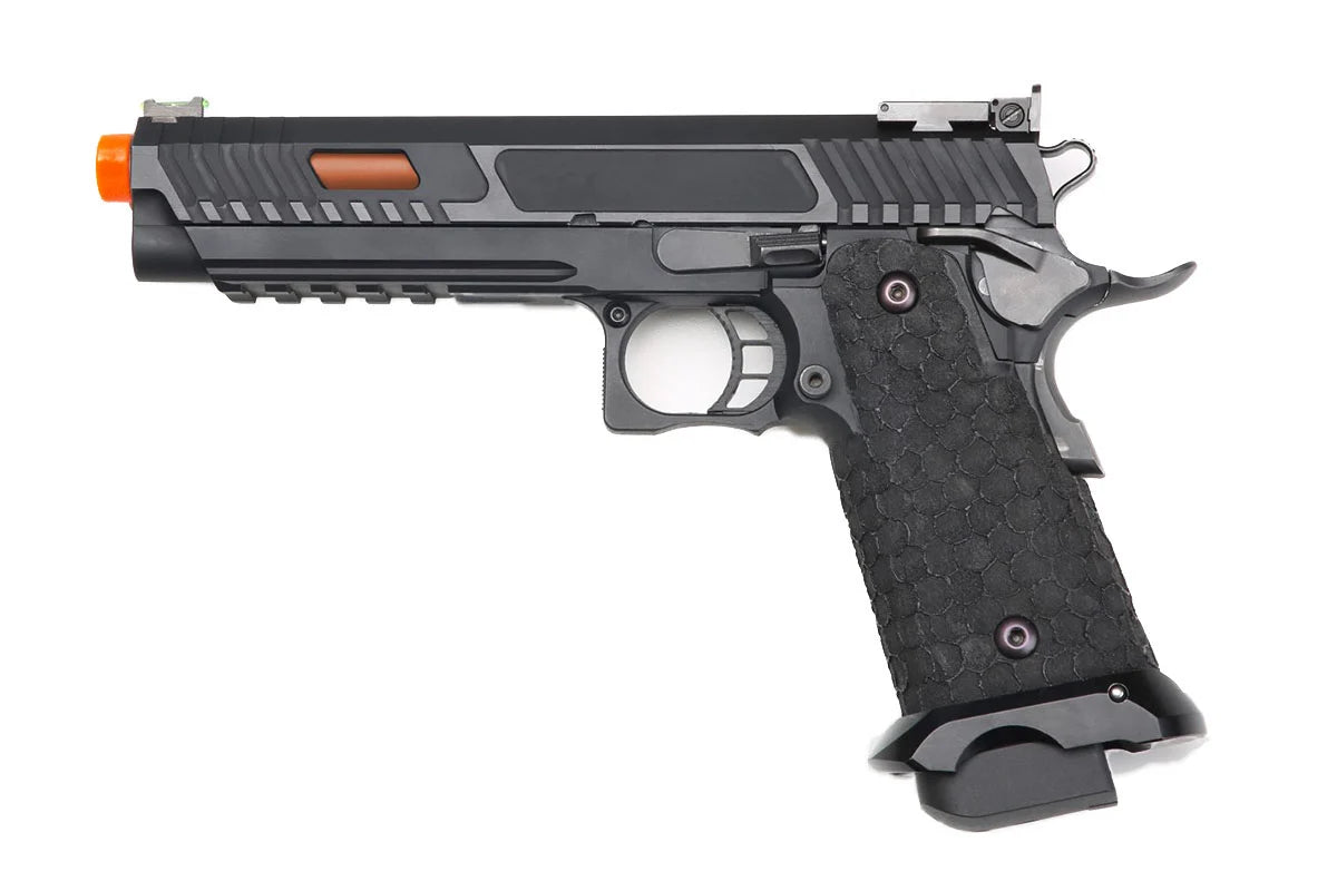 KLI 1911 Baba Yaga Hi-Capa 5.1 Gas Blowback Airsoft Pistol - Black