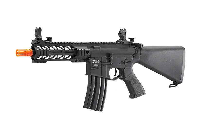 Lancer Tactical Proline Battle Hawk 7" M-LOK Rail AEG Rifle w/Stubby Stock - Black