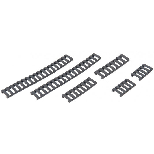 Picatinny Rubberized Ladder Rail Panel 20mm (Set of 6) - Foliage Green (GG08-09)