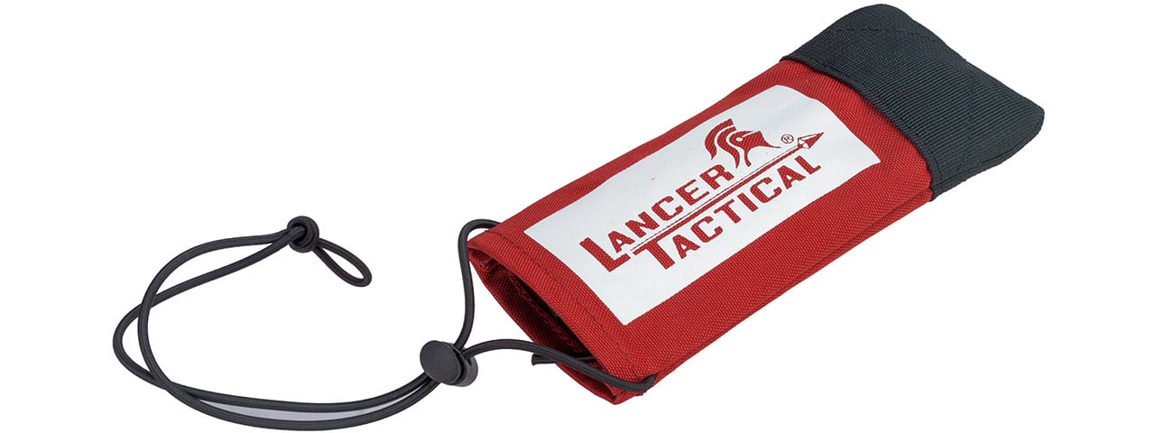 Lancer Tactical Airsoft Barrel Cover with Bungee Cord - Red