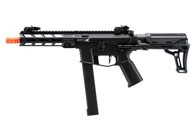 Lancer Tactical Gen2 Battle X 9mm CQB AEG Rifle w/PDW Stock - Black