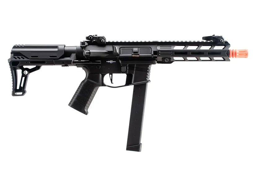 Lancer Tactical Gen2 Battle X 9mm CQB AEG Rifle w/PDW Stock - Black