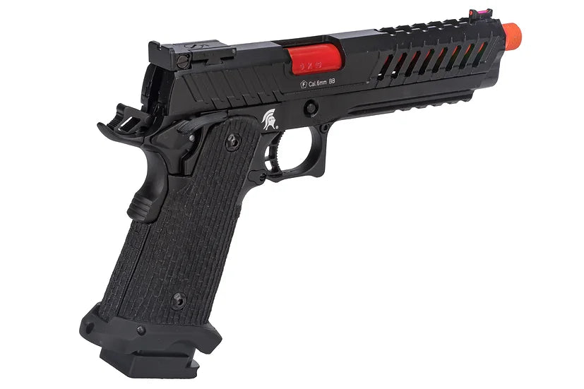 Lancer Tactical Knightshade Hi-Capa 5.1 Gas Blowback Airsoft Pistol - Black/Red