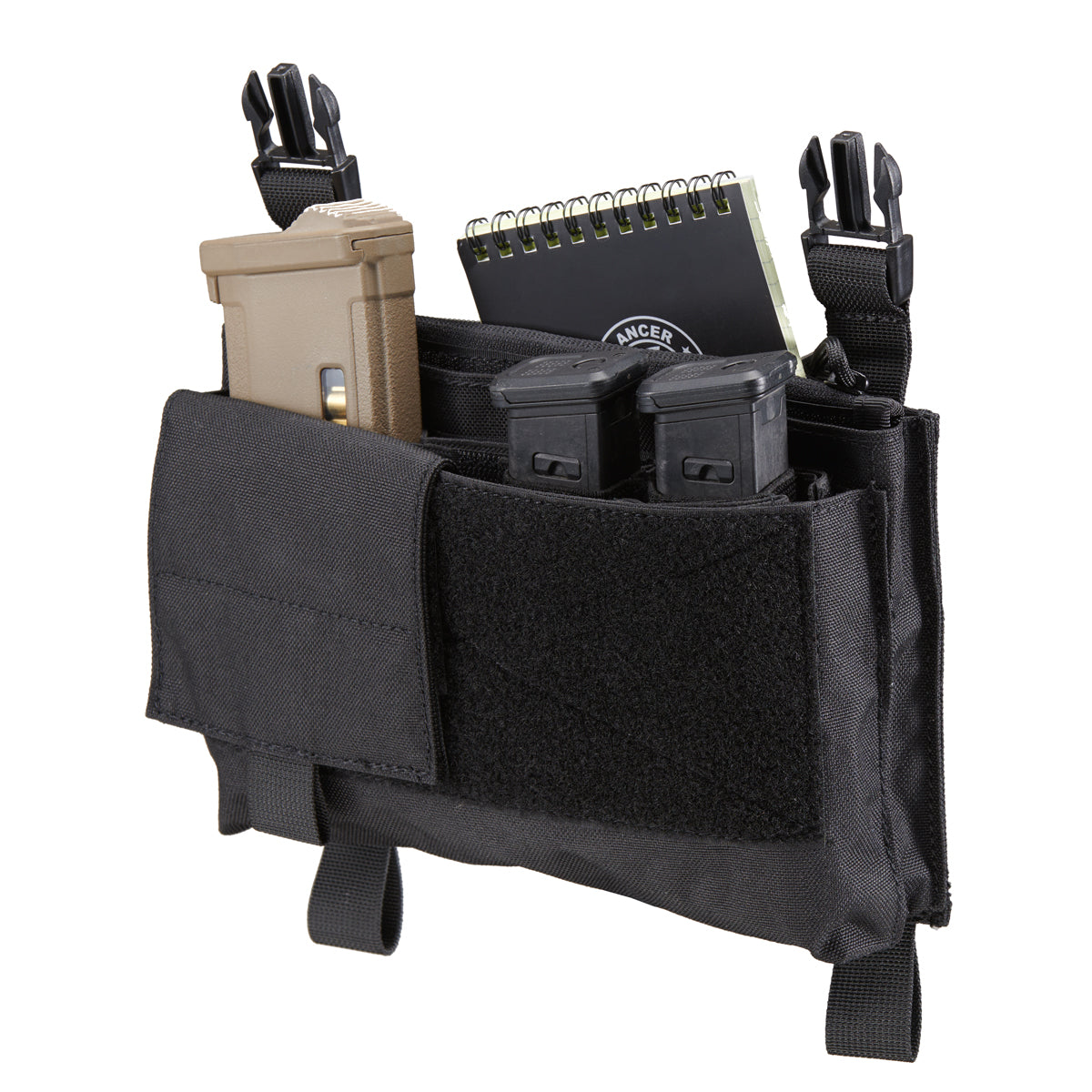 Lancer Tactical Airsoft MK4 Fight Chassis Buckle Up Magazine Pouch Panel - Black