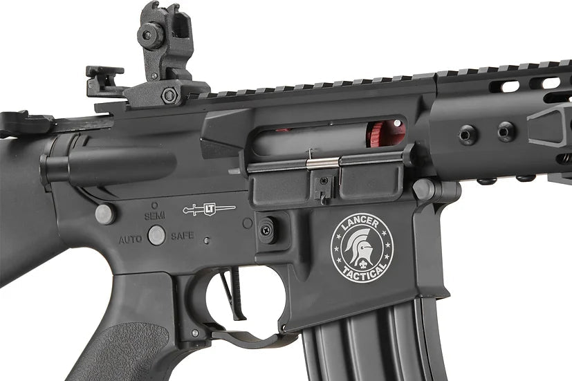 Lancer Tactical Proline 7" M-LOK Battle Hawk Airsoft AEG Rifle w/Stubby Stock - Black
