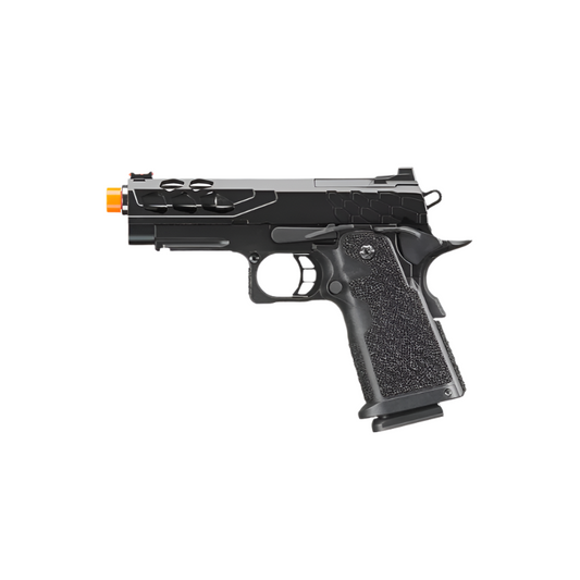 Lancer Tactical Stryk Hi-Capa 4.3 GBB Green Gas Airsoft Pistol - Black