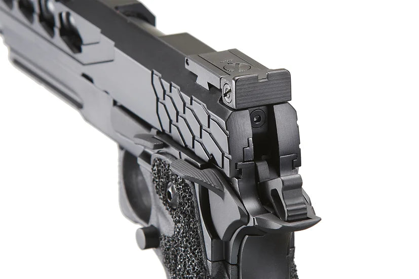 Lancer Tactical Stryk Hi-Capa 5.1 GBB Green Gas Airsoft Pistol - Black