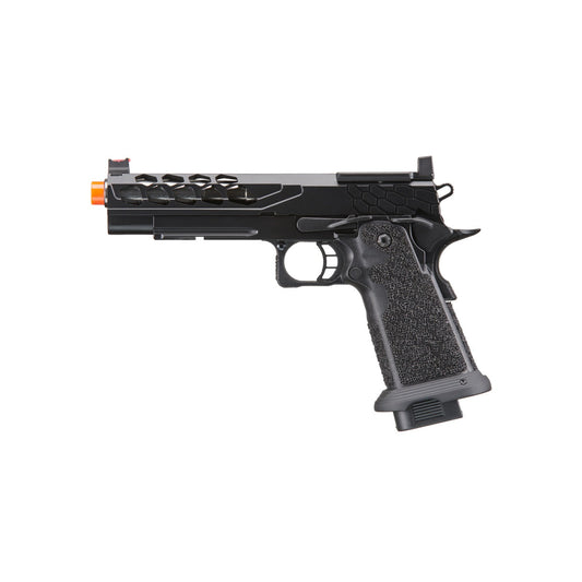 Lancer Tactical Stryk Hi-Capa 5.1 GBB Green Gas Airsoft Pistol w/Red Dot Mount - Black