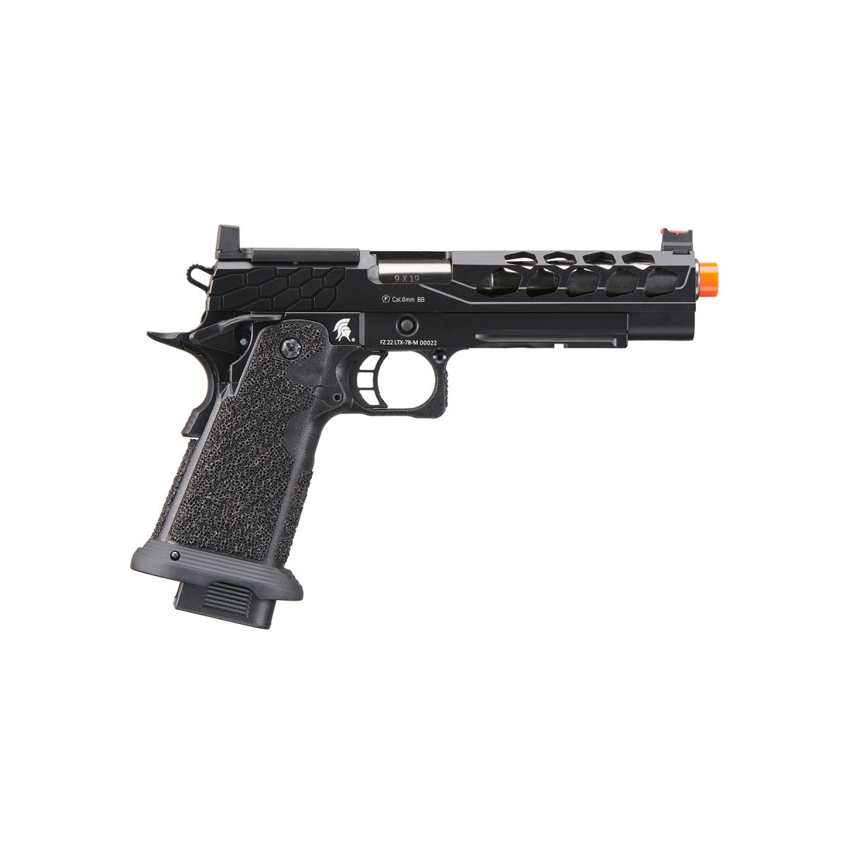 Lancer Tactical Stryk Hi-Capa 5.1 GBB Green Gas Airsoft Pistol w/Red Dot Mount - Black