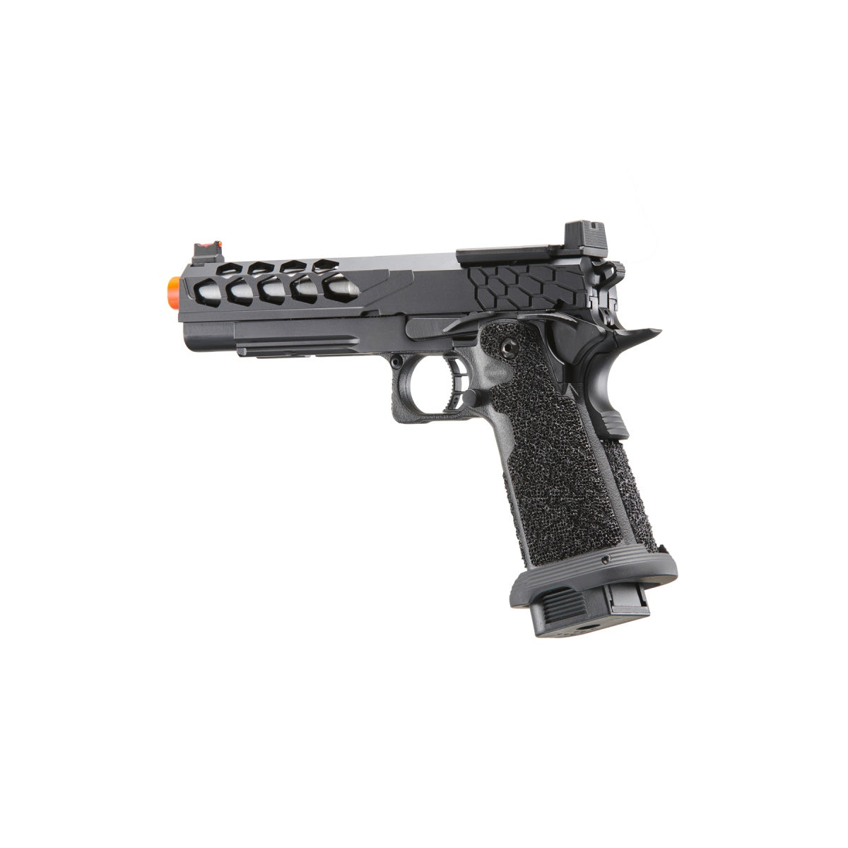 Lancer Tactical Stryk Hi-Capa 5.1 GBB Green Gas Airsoft Pistol w/Red Dot Mount - Black
