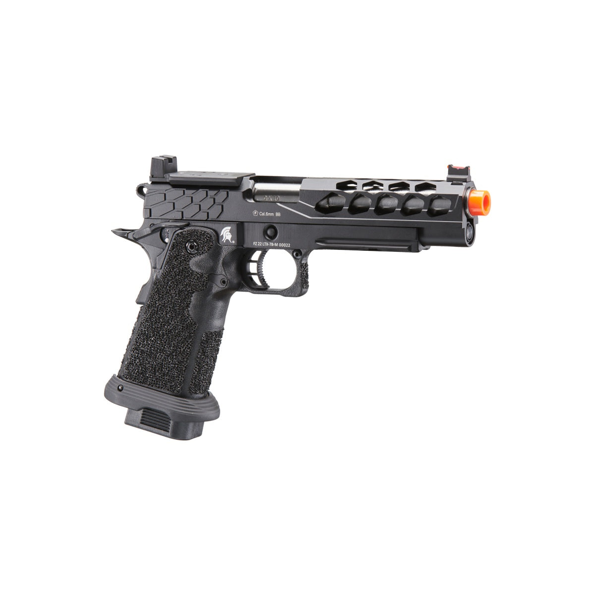 Lancer Tactical Stryk Hi-Capa 5.1 GBB Green Gas Airsoft Pistol w/Red Dot Mount - Black