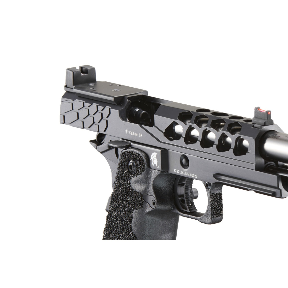 Lancer Tactical Stryk Hi-Capa 5.1 GBB Green Gas Airsoft Pistol w/Red Dot Mount - Black
