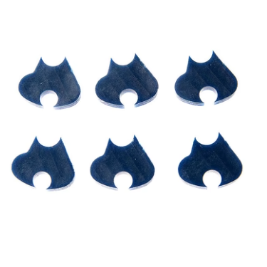 Lonex Airsoft AEG Gear Sector Delay Clip (6 Pack) - Blue