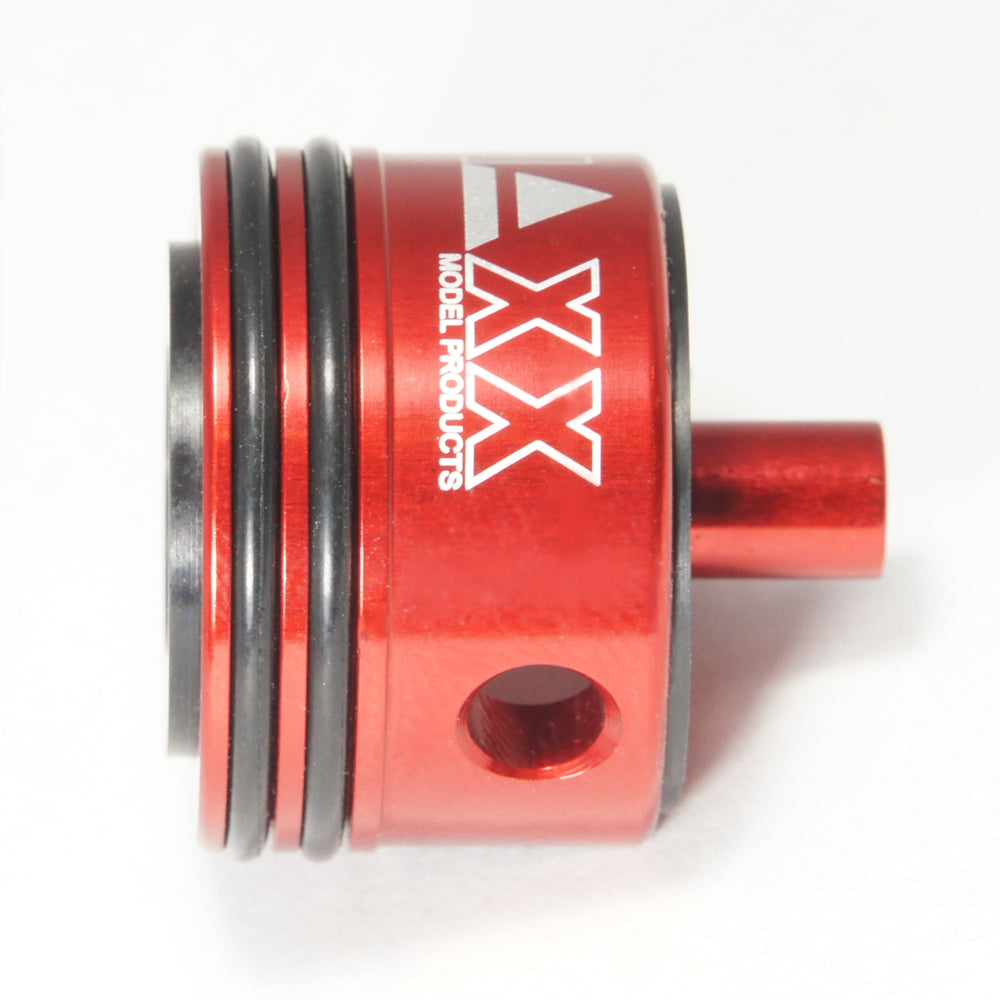 MAXX Airsoft AEG V2 M4 CNC Aluminum Gearbox Double Air Seal & Damper Cylinder Head - Red (GG09-12)