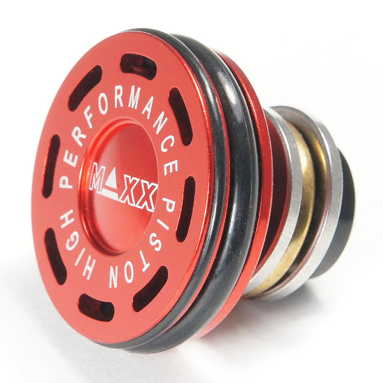 MAXX AEG V2 M4 CNC Aluminum Double O-ring Ball Bearing Piston Head - Red (GG09-12)