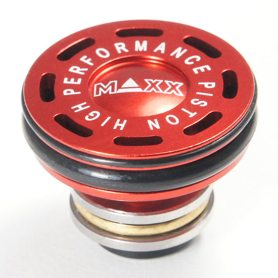 MAXX AEG V2 M4 CNC Aluminum Double O-ring Ball Bearing Piston Head - Red (GG09-12)