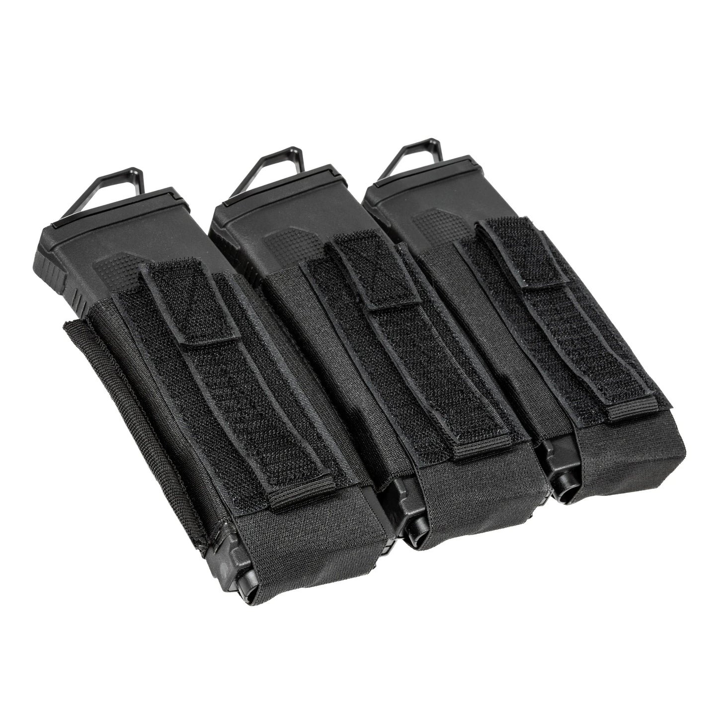 HK Army Airsoft Molle AR M4 Rifle Mag Cell (3-Cell) - Black