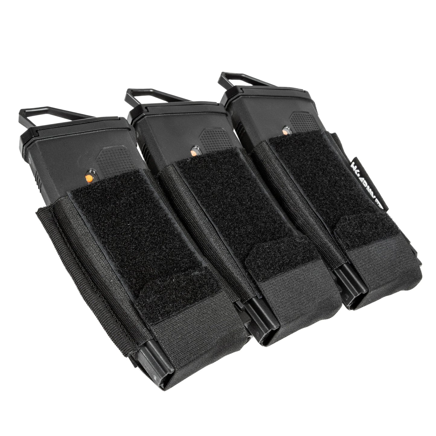 HK Army Airsoft Molle AR M4 Rifle Mag Cell (3-Cell) - Black