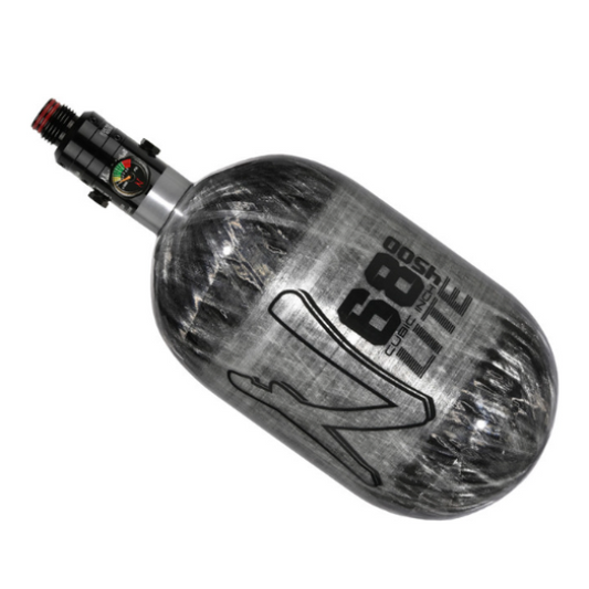 Ninja Lite 68ci 4500psi Carbon Fiber Tank w/Pro V3 Regulator - Grey Ghost
