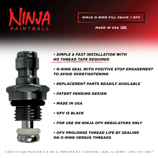 Ninja OFV HPA Compressed Air Tank Regulator Fill Nipple Assembly