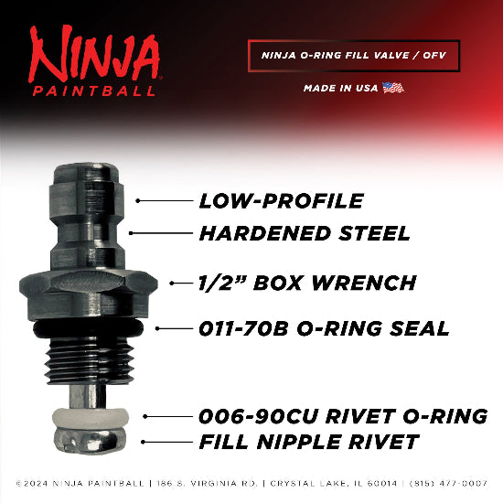 Ninja OFV HPA Compressed Air Tank Regulator Fill Nipple Assembly