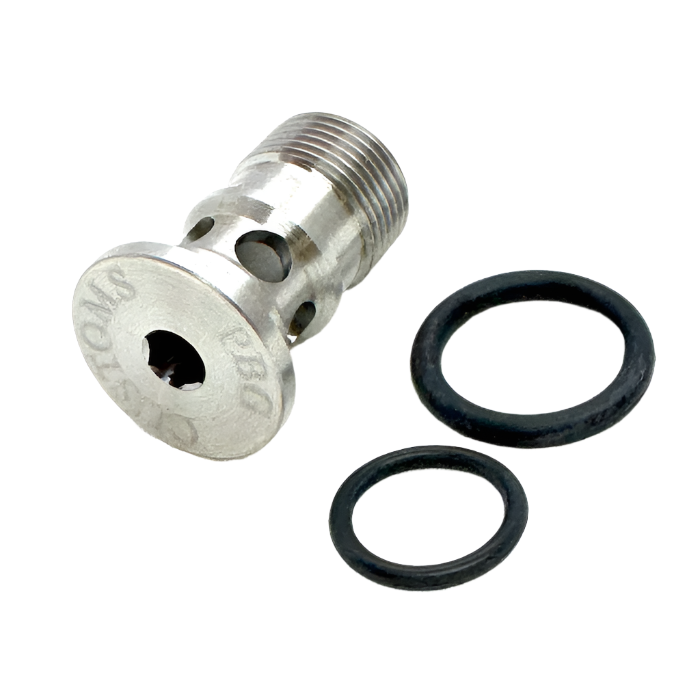 PBG Customs Autococker Front Block Flush Mount Banjo Bolt - Stainless (GG06-08)