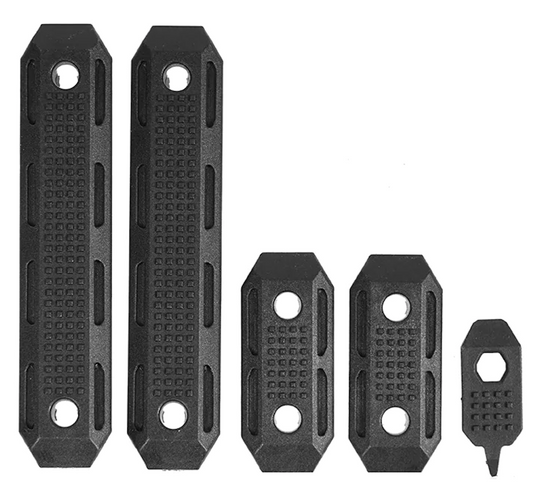 PTS Airsoft EP M-LOK Rail Cover Set (2 Long + 2 Short) - Black (GG06-10)