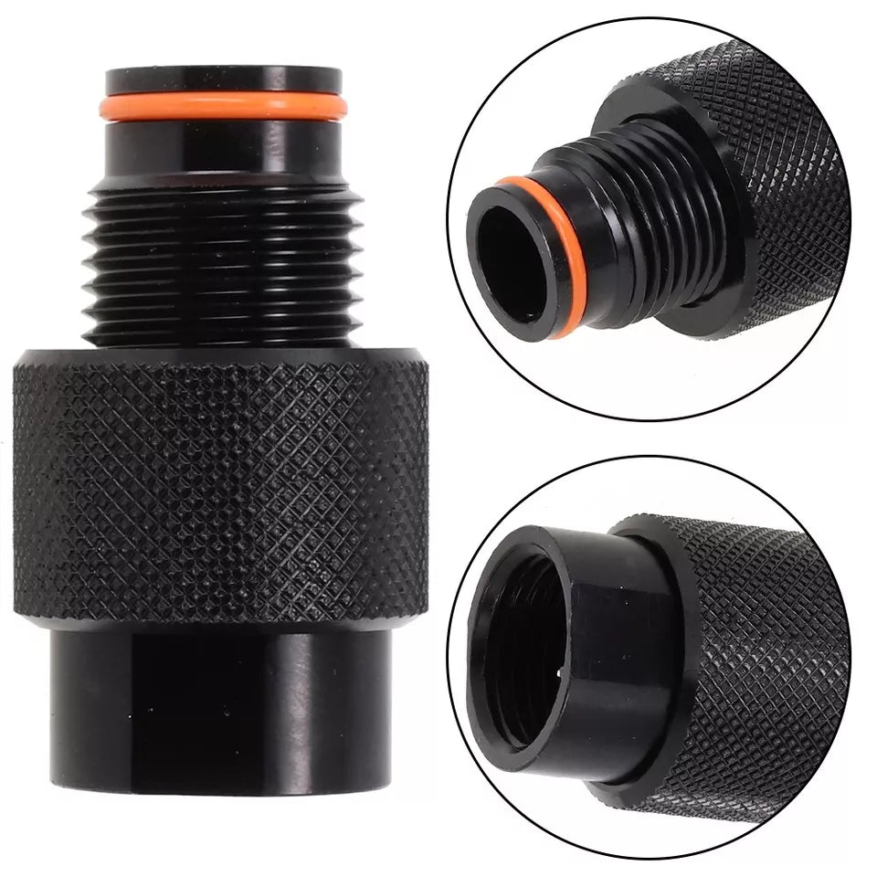 Paintball / Airsoft Tank to Gun Inline On/Off ASA (Air Source Adapter) - Black (GG07-03)