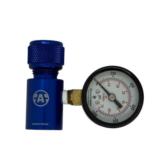 Paintball HPA Tank and Inline Regulator Pressure Tester (0-1000psi Gauge) - Blue (GG11-15)