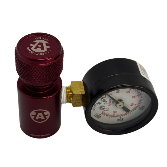 Paintball HPA Tank and Inline Regulator Pressure Tester (0-1000psi Gauge) - Red (GG11-15)
