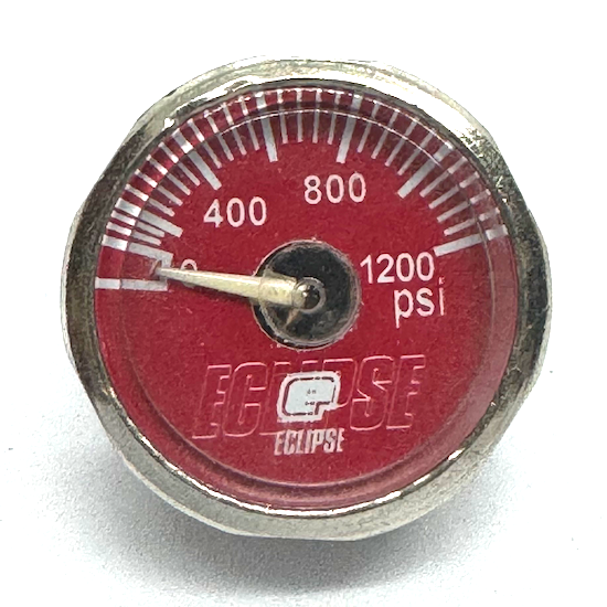 Planet Eclipse Paintball Pressure Gauge 0-1200psi 1" (25mm) - Red (GG05-09)