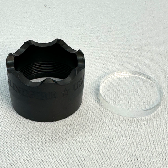 Ricochet Streamlight TLR-1 HL Flashlight Glass Breaker Screw-On Cover w/Shatter-Proof Lens (King Crown Edition) - Stainless Steel Black (GG07-15)