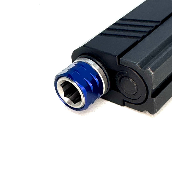 SCS CNC Outer Barrel Muzzle Thread Protector 14mm CCW - Blue