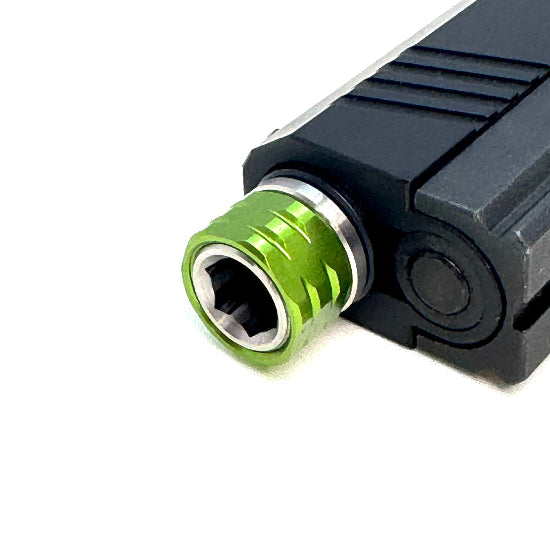 SCS CNC Outer Barrel Muzzle Thread Protector 14mm CCW - Lime Green