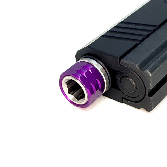 SCS CNC Outer Barrel Muzzle Thread Protector 14mm CCW - Purple