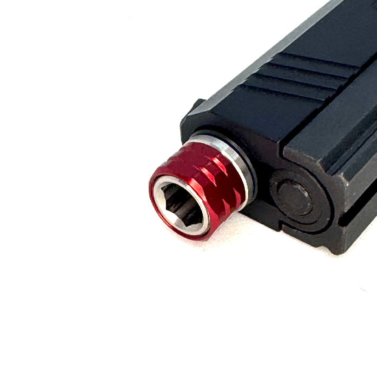 SCS CNC Outer Barrel Muzzle Thread Protector 14mm CCW - Red