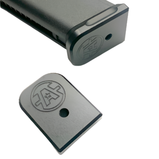 SCS Umarex Glock G17 Aluminum Magazine Base Plate with Fill Hole Black