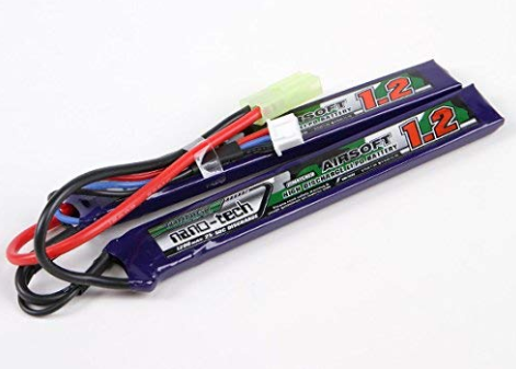 Turnigy Nano-Tech Airsoft AEG Lipo 7.4v 1200mAh 25C Rechargeable Battery (Split Type) (Mini Tamiya)