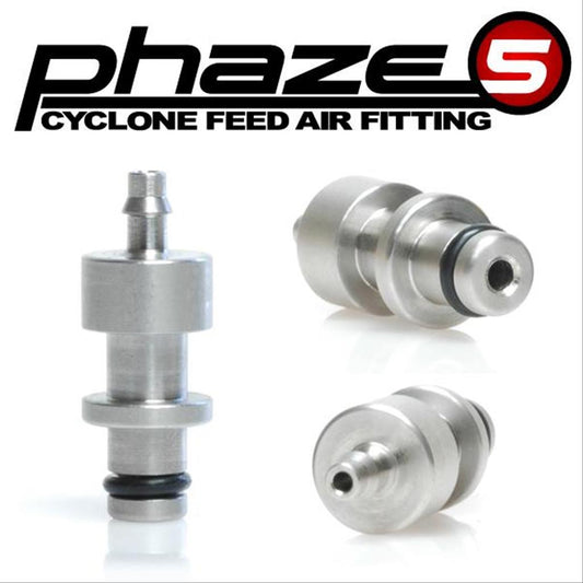 TechT Tippmann X7 Phenom Paintball Gun CFS Cyclone Feed System Phaze 5 High Flow Air Fitting Barb Upgrade - Stainless (UB22)