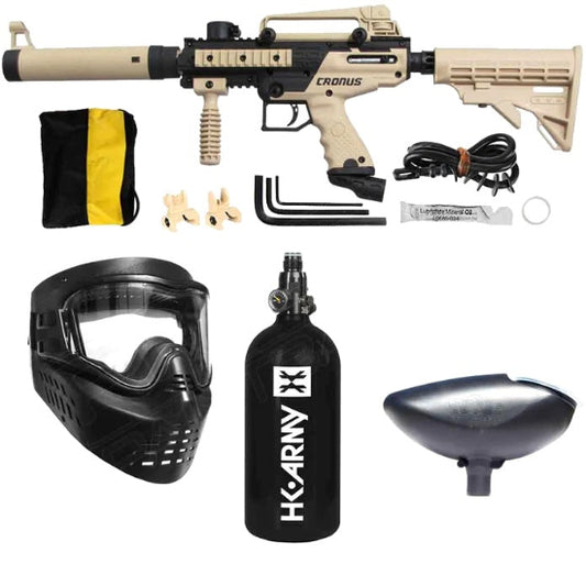 Tippmann Cronus Tactical Paintball Gun Starter Package - Black/Tan