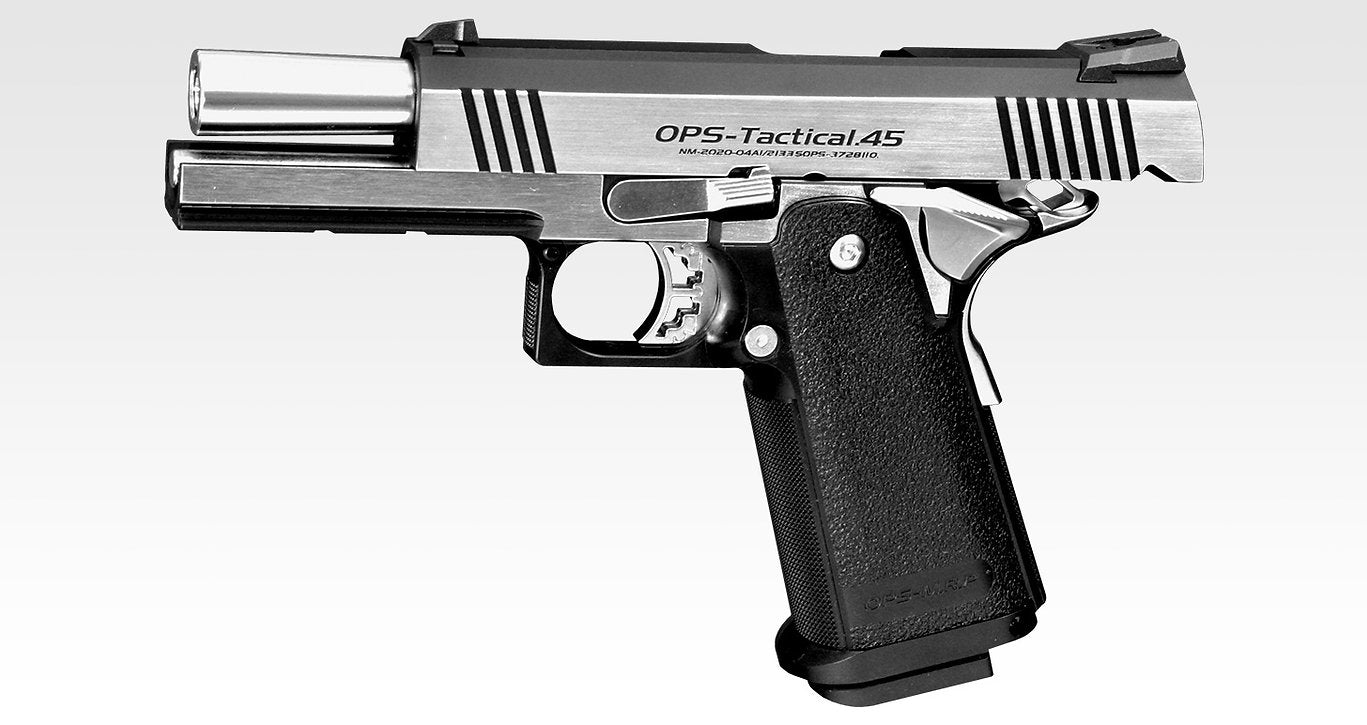 Tokyo Marui Custom Dual Stainless Hi-Capa 4.3 Gas Blowback Airsoft Pistol - Silver/Black