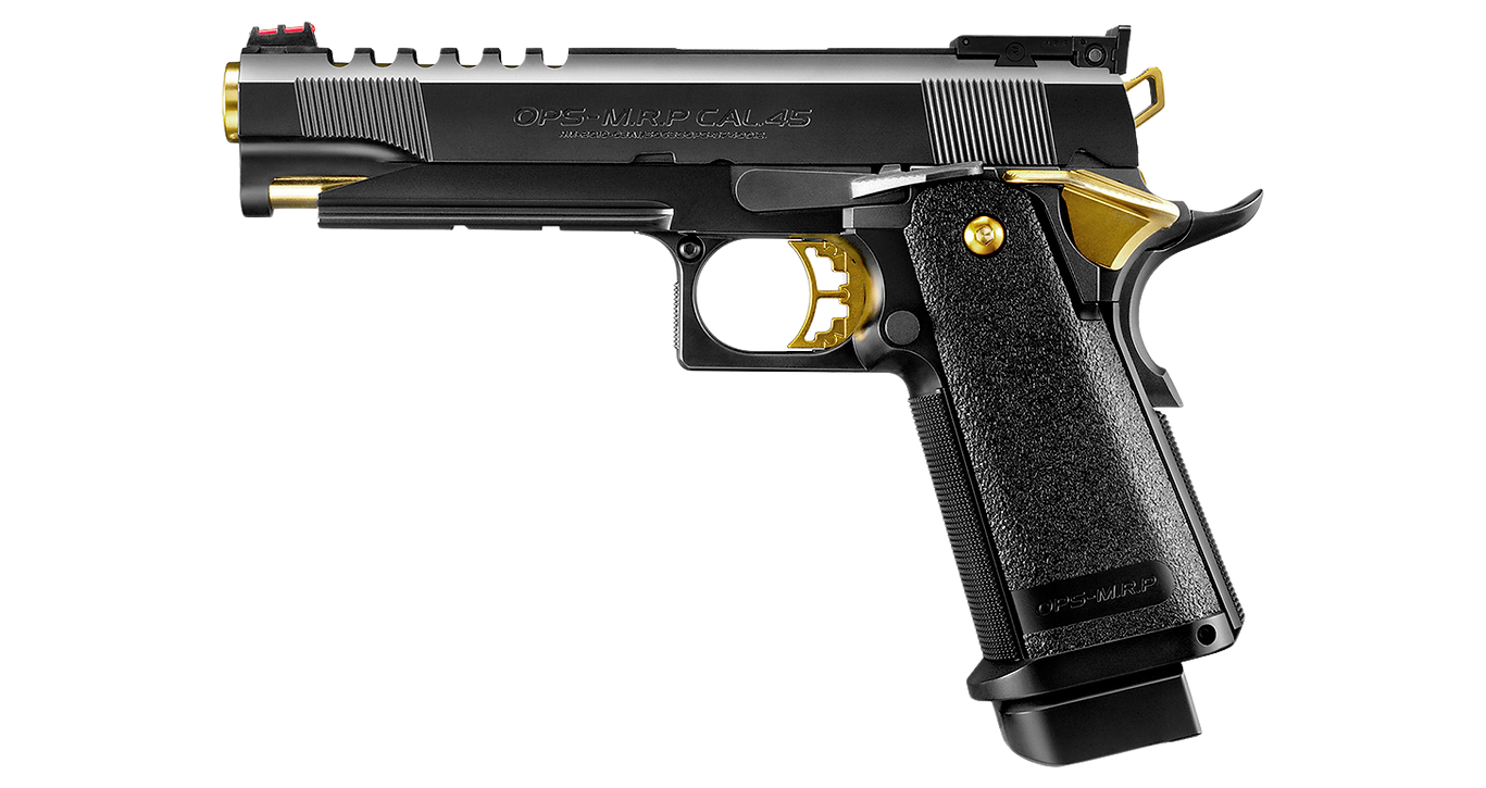 Tokyo Marui Gold Match Hi-Capa 5.1 Gas Blowback Airsoft Pistol - Black/Gold