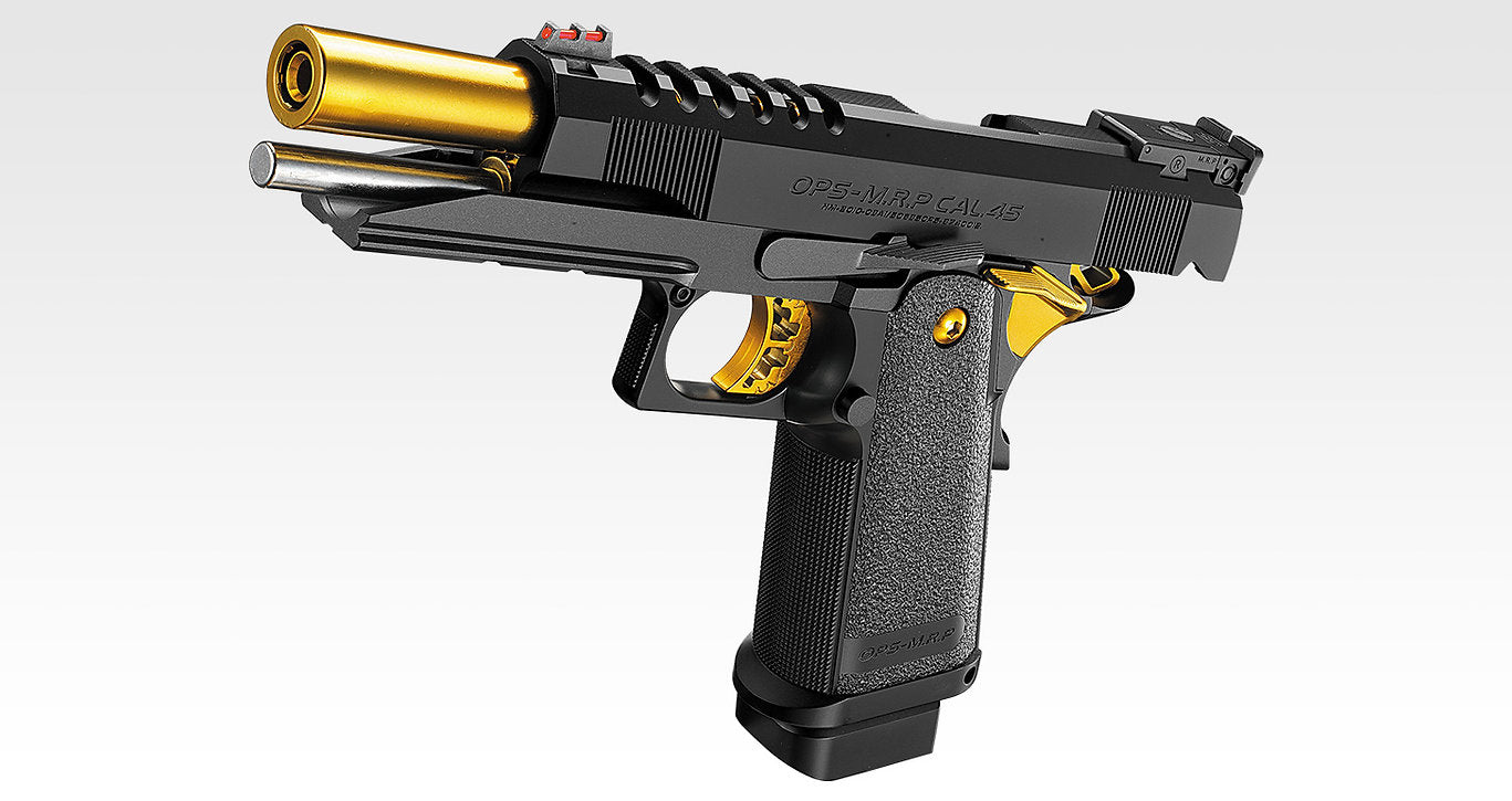 Tokyo Marui Gold Match Hi-Capa 5.1 Gas Blowback Airsoft Pistol - Black/Gold