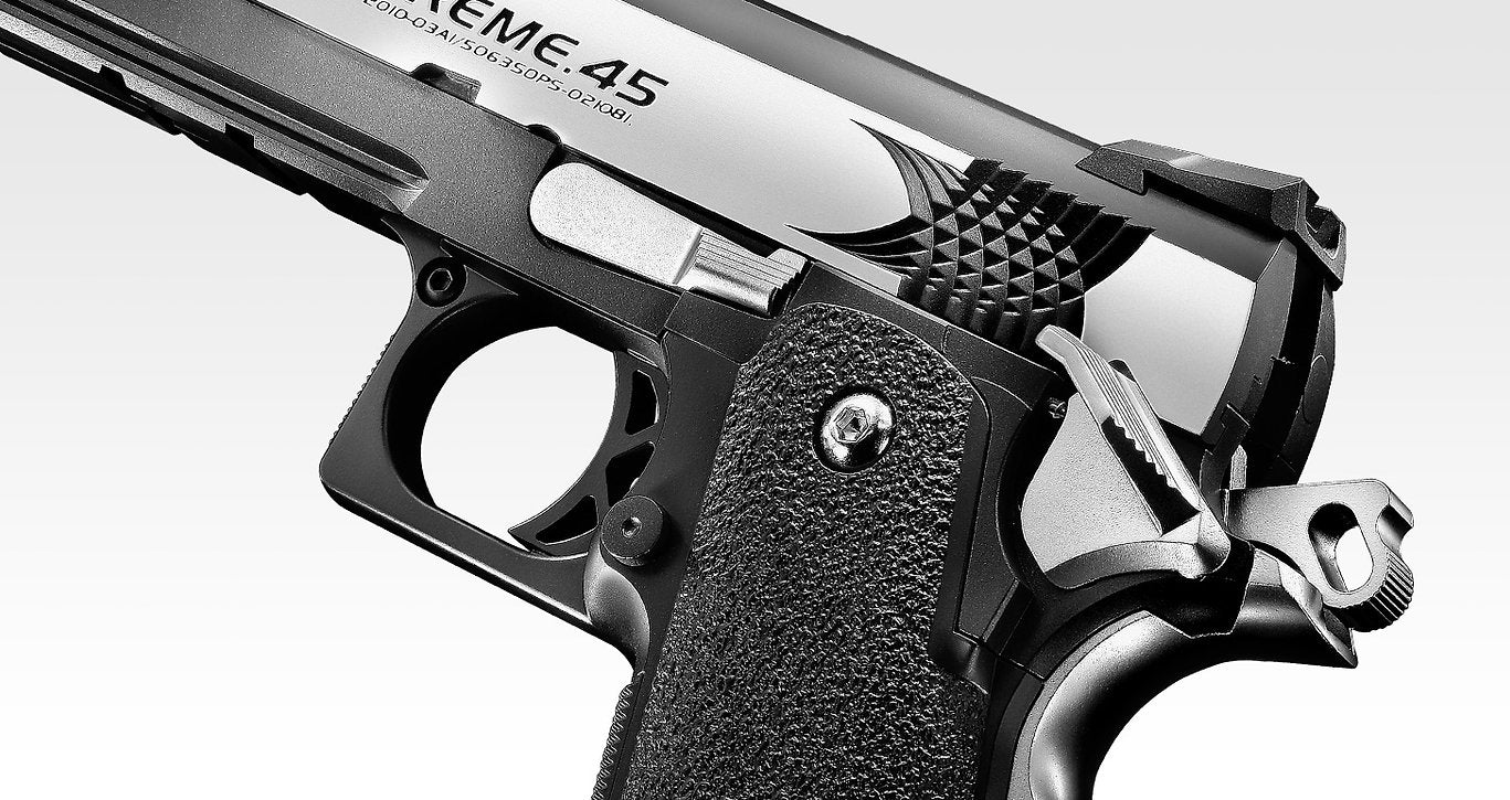 Tokyo Marui Xtreme .45 Hi-Capa 4.3 (Full Auto Only) Gas Blowback Airsoft Pistol - Silver/Black