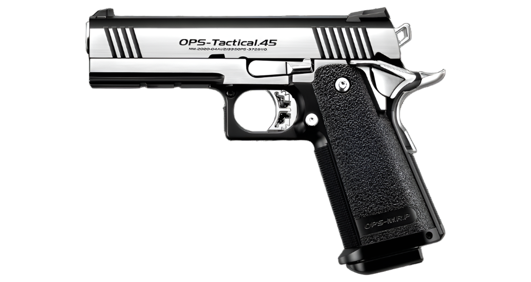 Tokyo Marui Custom Dual Stainless Hi-Capa 4.3 GBB Airsoft Pistol SILVER BLACK