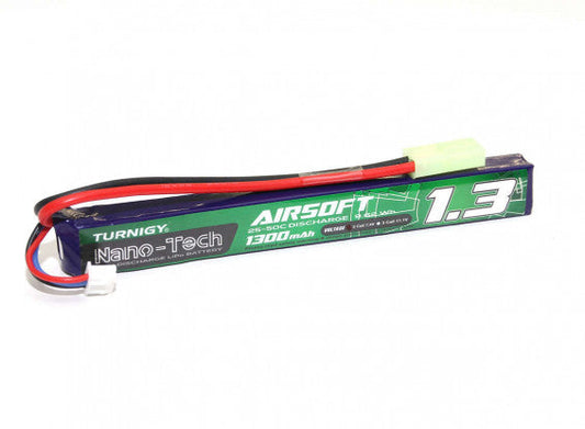 Turnigy Nano-Tech Airsoft AEG Lipo 7.4v 1300mAh 25-50c Rechargeable Battery (Stick Type) (Mini Tamiya)